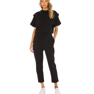 PISTOLA REVOLVE Clarisse Jumpsuit Frech Terry Black Sz M